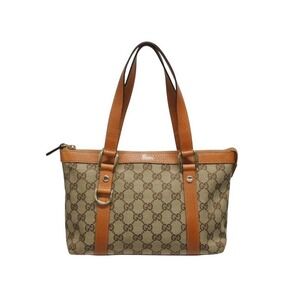 GUCCI Abbey Line handbag GG canvas leather all over Caramel Brown brown